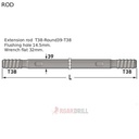 ROD HEX (BARRA) T38/T38 MM 1500 mm