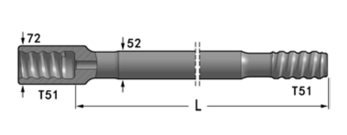 ROD (BARRA) T51/MF 4270 mm (Swedish Steel) CL