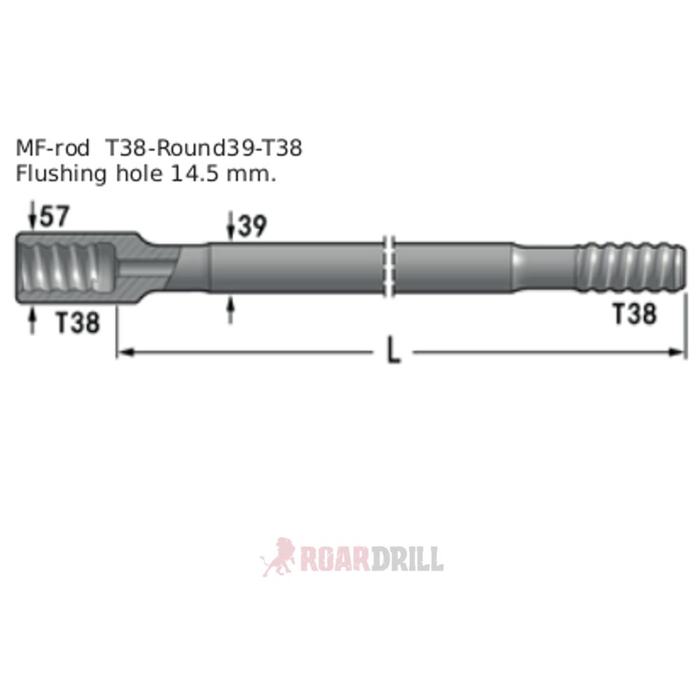 ROD HEX (BARRA) T38/T38 MF 3100 mm