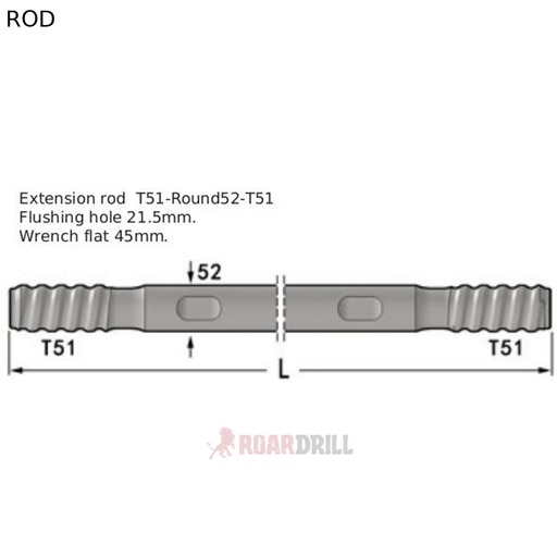 [12-23R52-T51_72-3660-23 CL (351MM523660 CL)] ROD (BARRA) T51/MM 3660