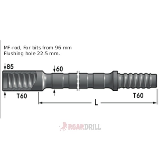[12-24R60-T60_85-3660-23 CL (360MF603600 CL)] ROD (BARRA) GT60/MF 3660 (R60) Normal