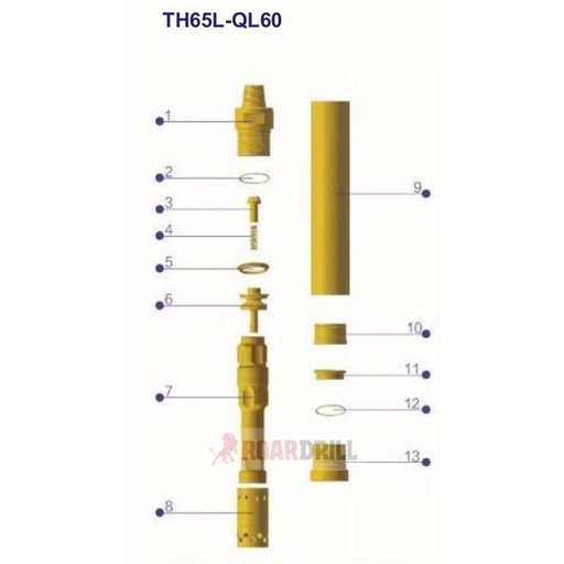 [21-TH65L-QL60 CL] DTH HAMMER TH65L-QL60 QL  6" KQL60 API3 1/2"REG P  (D:148mm)